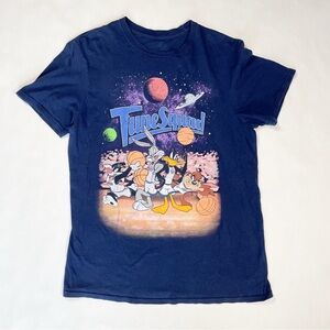 Vintage 90’s Navy Tune Squad Space Jam Graphic T-Shirt